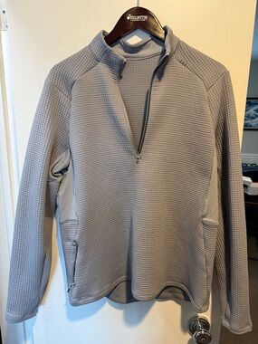 lululemon athletica Men's Light Gray Waffle Quarter-Zip Pullover
